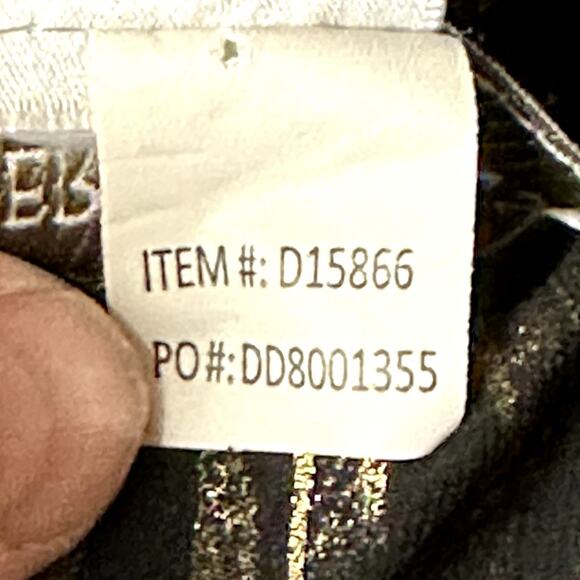 Draper's & Damons Black and Gold Elastic Hem Women Size 2X Flouncy Party Festive - Picture 7 of 7